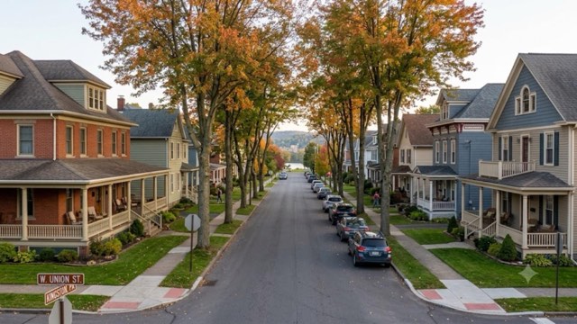 Kingston, Pennsylvania residential neighborhood street